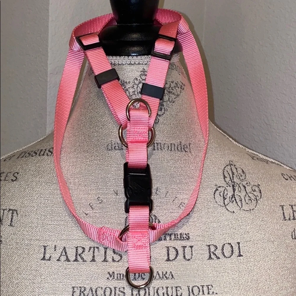 Pet harness for dog animal leash pink 🦮🐶🐕​
